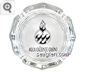 Agua Caliente Casino - Black imprint Glass Ashtray
