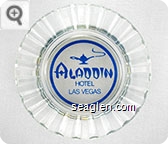 Aladdin Hotel, Las Vegas - Blue imprint Glass Ashtray