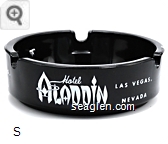 Hotel Aladdin Las Vegas, Nevada - White imprint Glass Ashtray