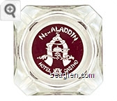 New Aladdin, Hotel, Casino - Maroon imprint Glass Ashtray
