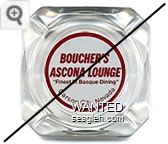 Boucher's Ascona Lounge, ''Finest in Basque Dining'', Carson City, Nevada - Red imprint Glass Ashtray