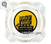 Bali Hai, Garden Hotel, Las Vegas - Black on yellow imprint Glass Ashtray