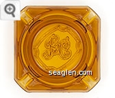 ''BC'' logo - Molded imprint Glass Ashtray