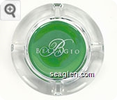 Bellagio - Silver on green imprint Glass Ashtray