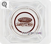 Bordertown, Casino - Restaurant - Brown on white imprint Glass Ashtray