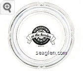 Bordertown, est. 1960, at the border, Casino - RV Resort, Reno NV - Black imprint Glass Ashtray