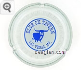 Blue Ox Tavern, Las Vegas, NV. - Blue on white imprint Glass Ashtray