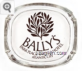 Bally's, Park Place Casino Hotel, Atlantic City - Brown imprint Glass Ashtray