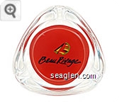 Beau Rivage - Black on red imprint Glass Ashtray