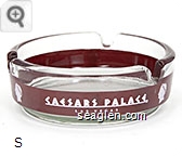 Caesars Palace, Las Vegas - White on red imprint Glass Ashtray