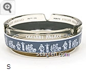 Caesars Palace, Las Vegas, Nevada - White and gray imprint Glass Ashtray