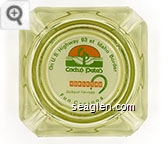 On U.S. Highway 93 at Idaho Border, Cactus Pete's Horseshu, Jackpot Nevada, Fun Casinos - Orange and green on white imprint Glass Ashtray
