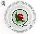 Howdy Folks, Cactus Pete's, Jack Pot Nevada, Highway 93 - Red and green on white imprint Glass Ashtray