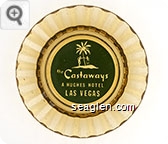 the Castaways, A Hughes Hotel, Las Vegas - Clear through green imprint Glass Ashtray