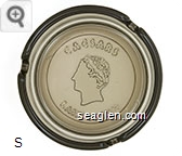 Caesars Lake Tahoe - Molded imprint Glass Ashtray