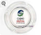 Casino Arizona at Salt River - Red and black imprint Glass Ashtray
