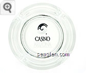 Casino Arizona - Black and white imprint Glass Ashtray