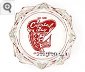 Lake Tahoe, Crystal Bay Club, Dining, Dancing, Gaming, Crystal Bay Nevada - Red imprint Glass Ashtray
