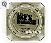 Club Bingo, Downtown Las Vegas, Nevada - Black on white imprint Glass Ashtray