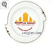 Boardwalk Regency, Hotel - Casino - Atlantic City, A Caesars World Resort - Red and yellow imprint Porcelain Ashtray