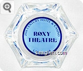 20th Century Hotel & Casino, Roxy Theatre, Las Vegas - Dk blue on lt blue imprint Glass Ashtray