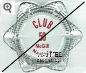 Club 50, McGill Nevada - Red imprint Glass Ashtray