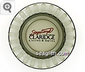 Sensational, Del Webb's Claridge Casino Hotel - Red and black imprint Glass Ashtray