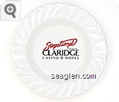 Sensational, Del Webb's Claridge Casino Hotel - Red and black imprint Porcelain Ashtray