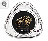 Casino Magic, Bay St. Louis, MS, Entertainment & Gulf Resort - Gold on black imprint Glass Ashtray