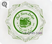 Cal-Neva Lodge, On The North Shore of Lake Tahoe, Crystal Bay, Nevada - Green on white imprint Glass Ashtray