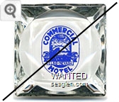 Commercial Hotel, Elko - Nevada - Blue imprint Glass Ashtray
