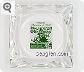 Phone FAirview 2-9941, The Christmas Tree, On the Mount Rose Highway - Green on white imprint Glass Ashtray