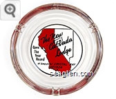 The New Cal-Vada Lodge, Open The Year Round at beautiful Crystal Bay Nevada - Black and red imprint Glass Ashtray