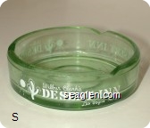 Wilbur Clark's Desert Inn, Las Vegas, Nevada - White imprint Glass Ashtray
