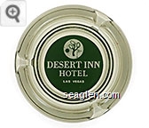 Desert Inn Hotel, Las Vegas - Green on white imprint Glass Ashtray