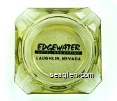 Edgewater Hotel and Casino, Laughlin, Nevada - Black imprint Glass Ashtray