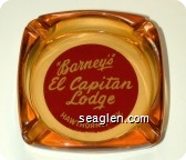 ''Barney's'' El Capitan Lodge, Hawthorne, Nev. - White on red imprint Glass Ashtray