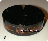 El Capitan, Lodge & Casino Hawthorne, Nevada - Orange imprint Glass Ashtray