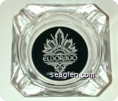 Eldorado Hotel Casino, Reno - White on black imprint Glass Ashtray