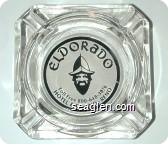Eldorado, Toll Free 800-648-3076, Hotel & Casino Reno - Black on white imprint Glass Ashtray