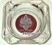 Eldorado, Hotel Casino, Reno - White on maroon imprint Glass Ashtray
