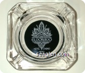 Eldorado, Hotel Casino, Reno - White on black imprint Glass Ashtray