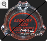Esquire Club, Gaming - Cocktails, Entertainment, Fallon, Nev. - Red imprint Glass Ashtray