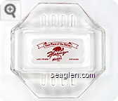 Show Place of the Nation, The Flamingo Hotel, Las Vegas Nevada - Red on white imprint Glass Ashtray