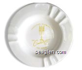 Fabulous Flamingo, The Candlelight Room, Las Vegas - Gold imprint Porcelain Ashtray