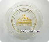 Fort McDowell Casino - Yellow imprint Glass Ashtray