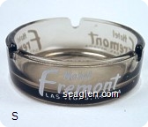 Hotel Fremont, Las Vegas, Nevada - White imprint Glass Ashtray