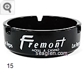Fremont Hotel & Casino, Las Vegas - White imprint Glass Ashtray