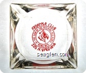 Frontier Club, At the Sign of the Pitching Red Horse, Reno, Nev., 220 N. Virginia - Red imprint Glass Ashtray