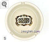 Golden Nugget - Gold imprint Porcelain Ashtray